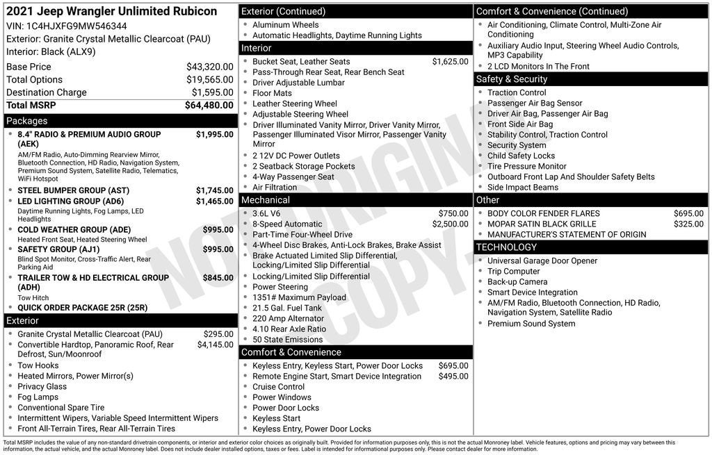 2021 Jeep Wrangler Unlimited Rubicon 4x4