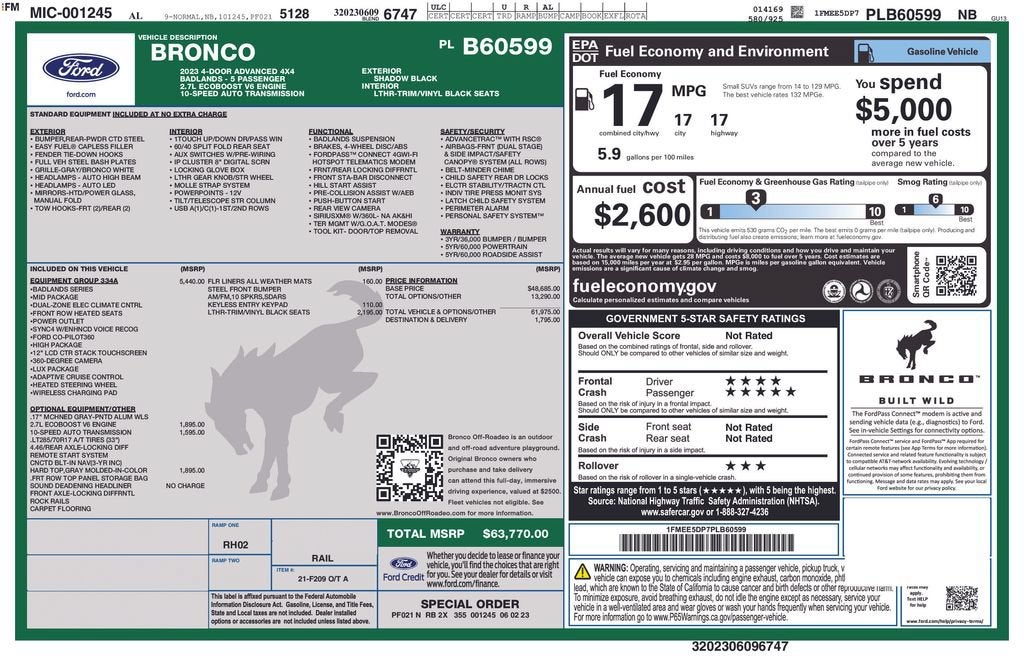 2023 Ford Bronco Base