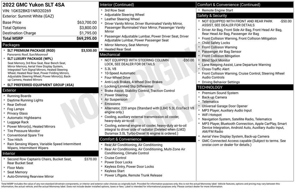2022 GMC Yukon SLT