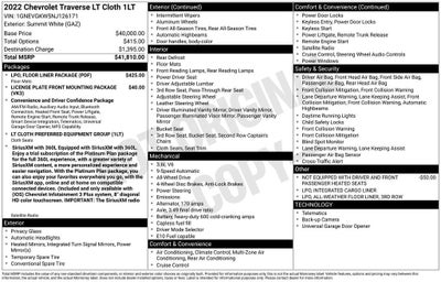 2022 Chevrolet Traverse LT Cloth