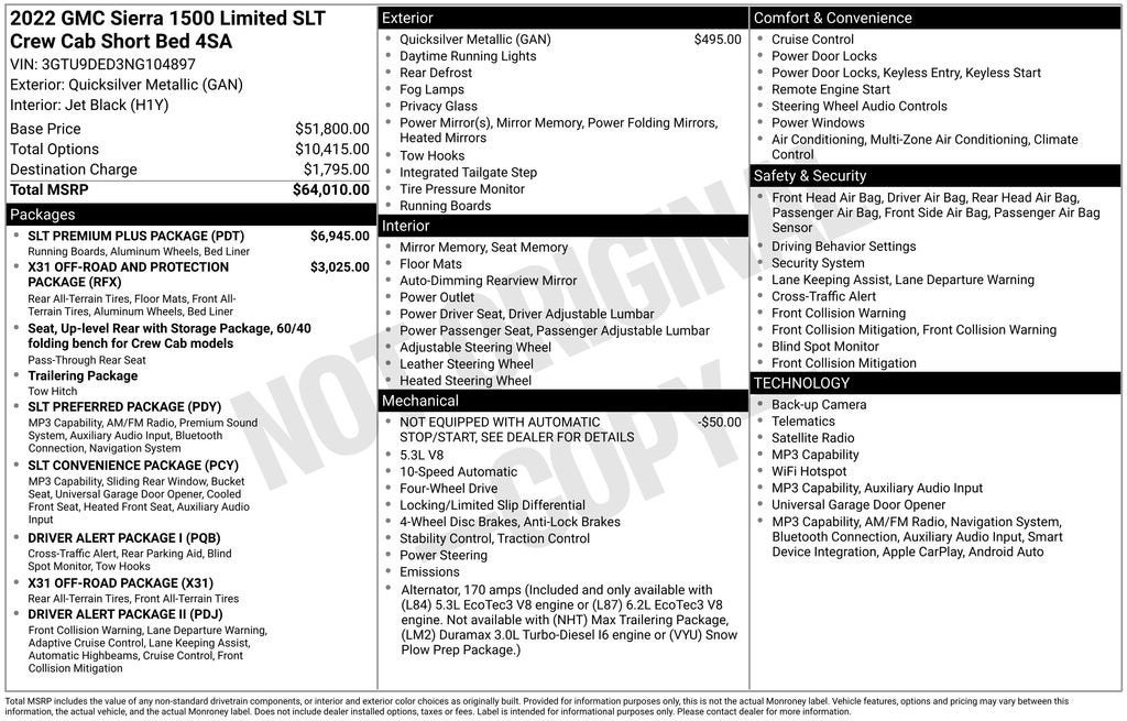 2022 GMC Sierra 1500 Limited SLT