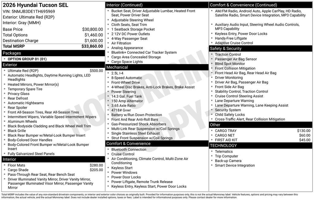 2026 Hyundai TUCSON SEL