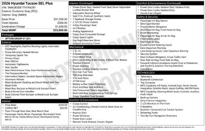 2026 Hyundai TUCSON SEL Plus