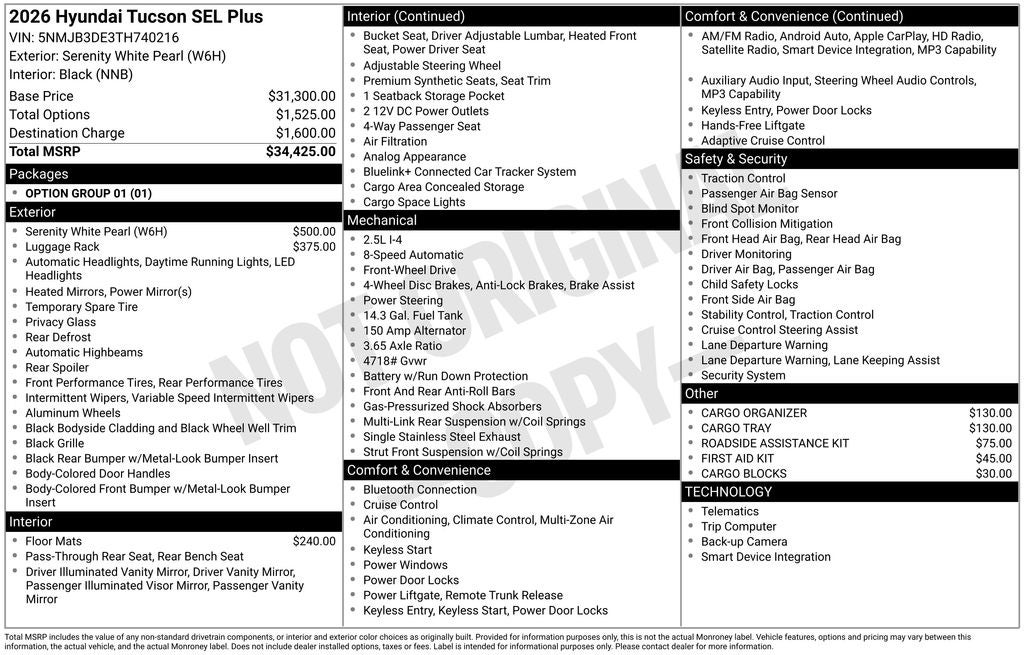 2026 Hyundai TUCSON SEL