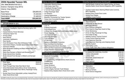 2026 Hyundai TUCSON SEL FWD