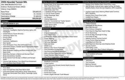 2026 Hyundai TUCSON SEL