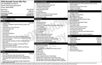 2026 Hyundai TUCSON SEL Plus FWD