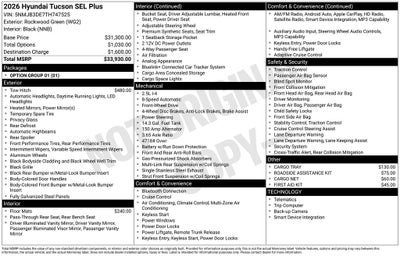 2026 Hyundai TUCSON SEL Plus FWD