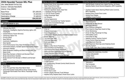 2026 Hyundai TUCSON SEL Plus