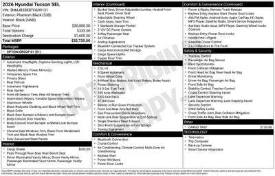 2026 Hyundai TUCSON SEL