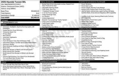 2026 Hyundai TUCSON SEL