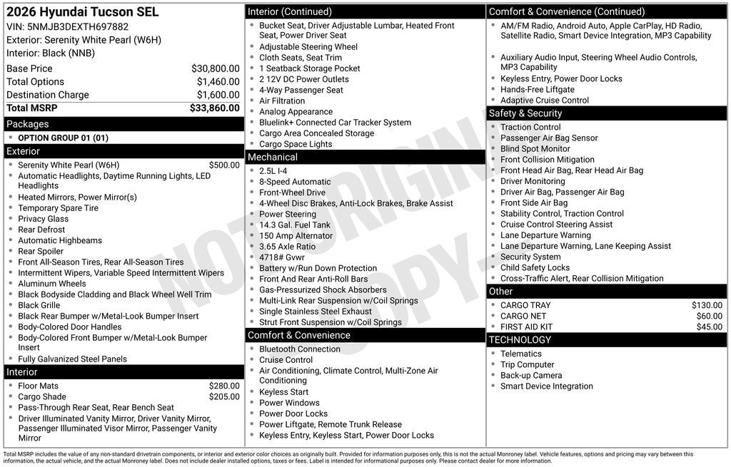 2026 Hyundai TUCSON SEL
