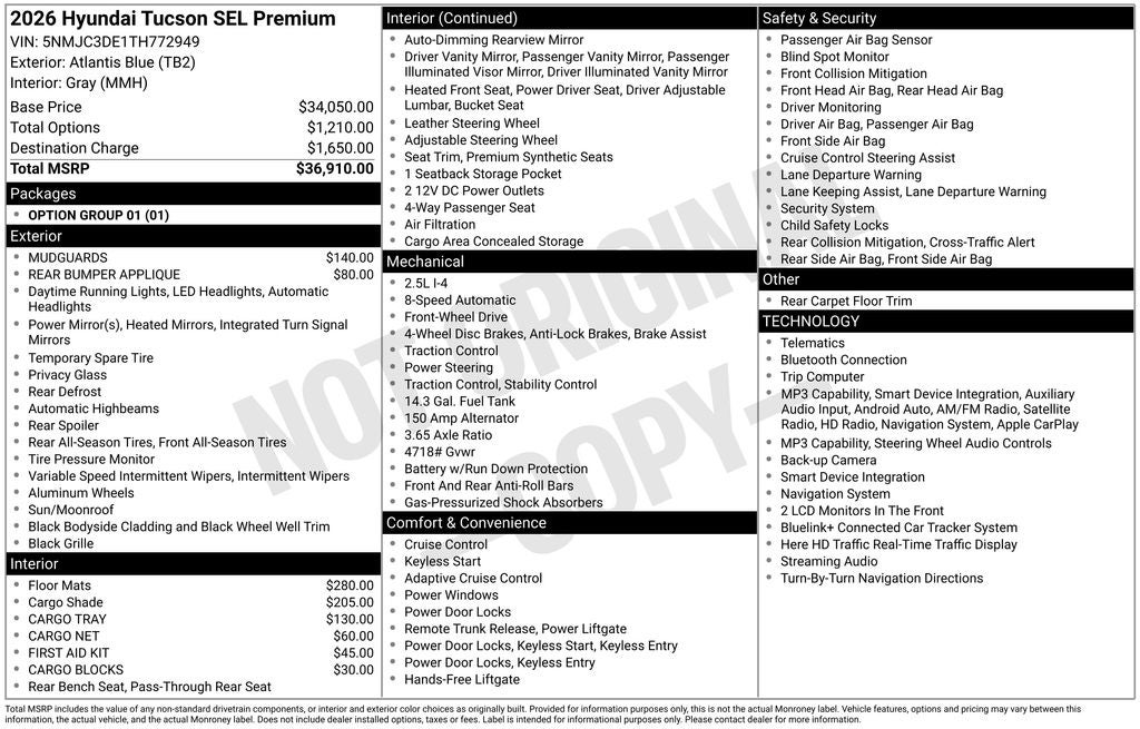 2026 Hyundai TUCSON SEL Premium