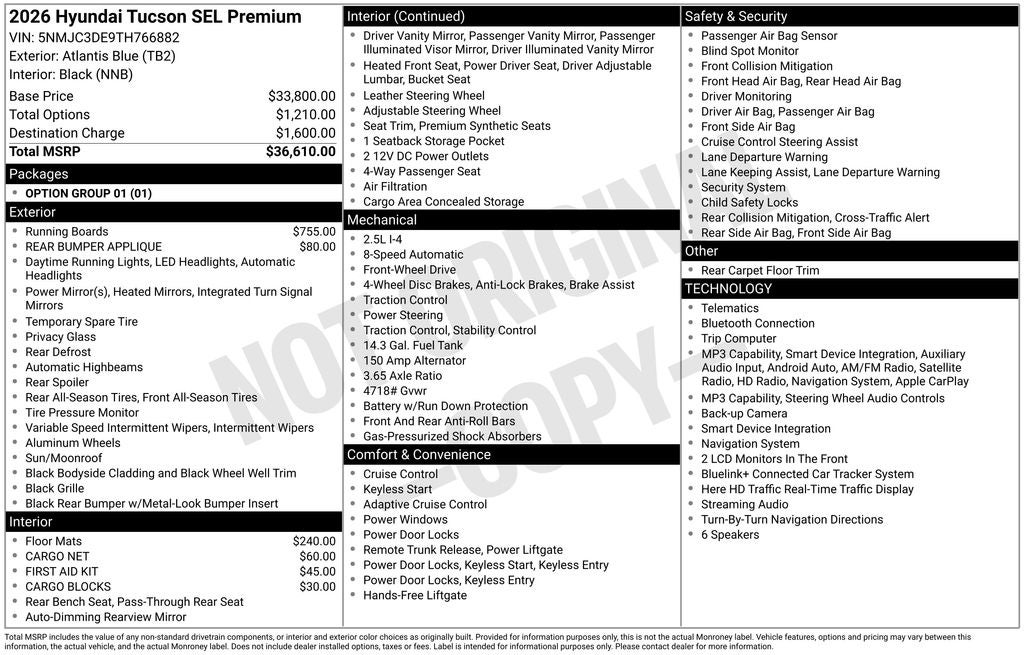 2026 Hyundai TUCSON SEL Premium