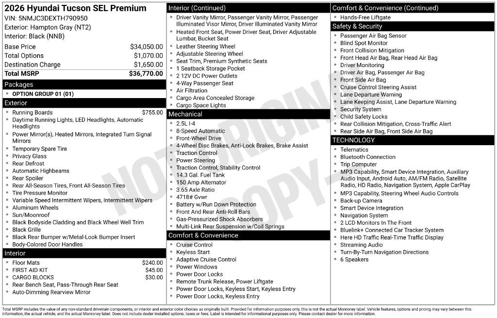 2026 Hyundai TUCSON SEL Premium