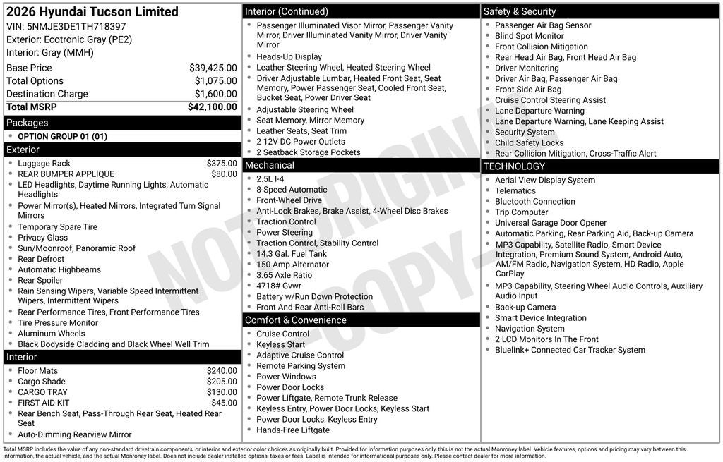 2026 Hyundai TUCSON Limited