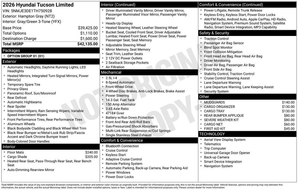 2026 Hyundai TUCSON Limited FWD
