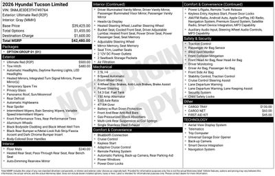 2026 Hyundai TUCSON Limited