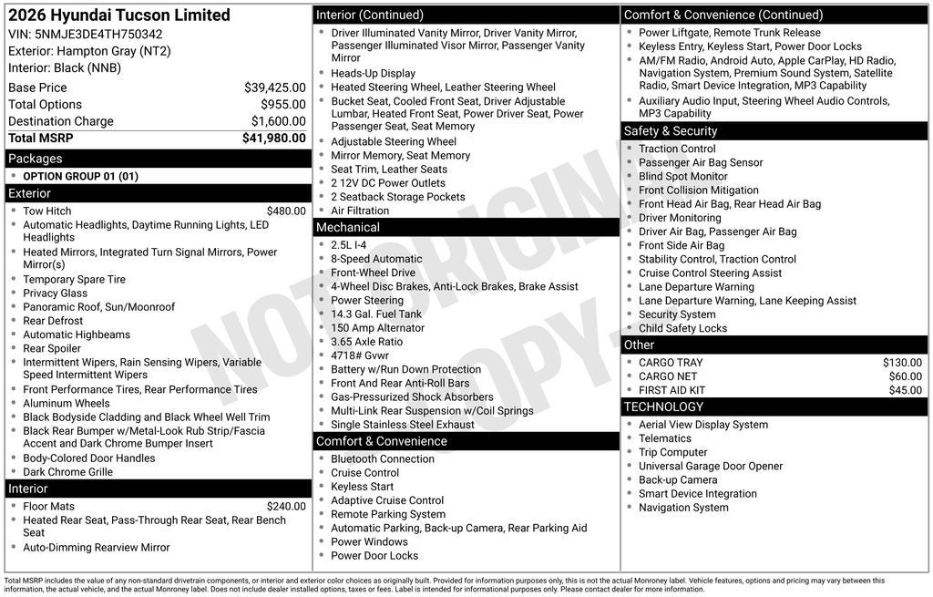 2026 Hyundai TUCSON Limited FWD