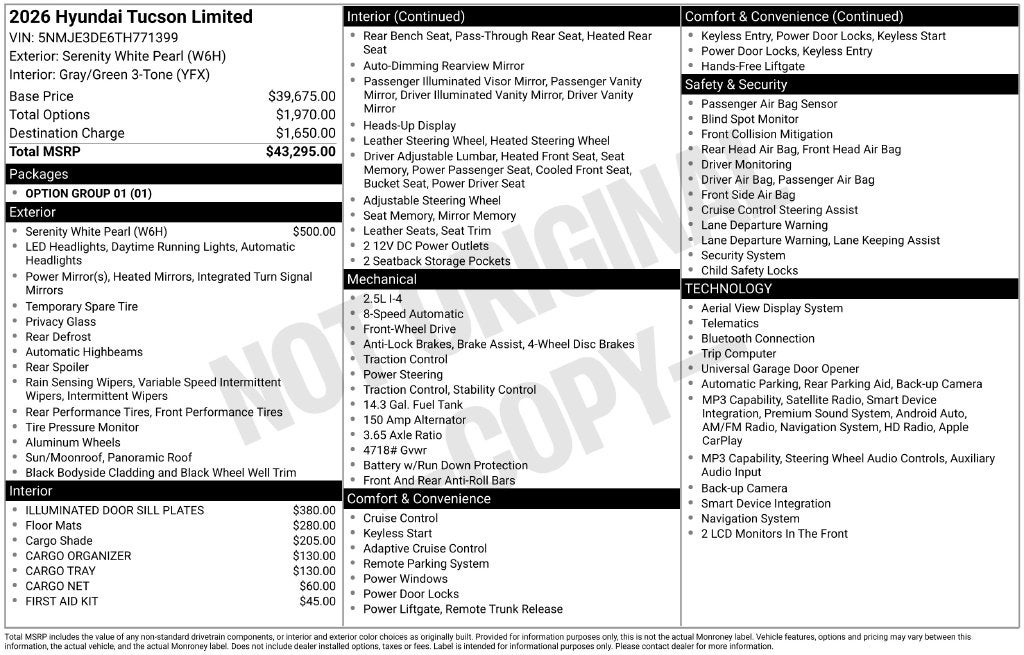 2026 Hyundai TUCSON Limited