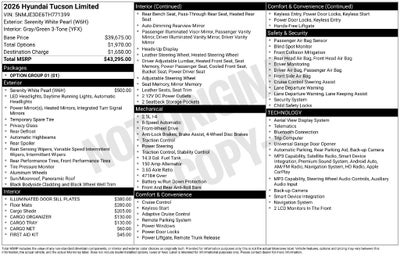 2026 Hyundai TUCSON Limited