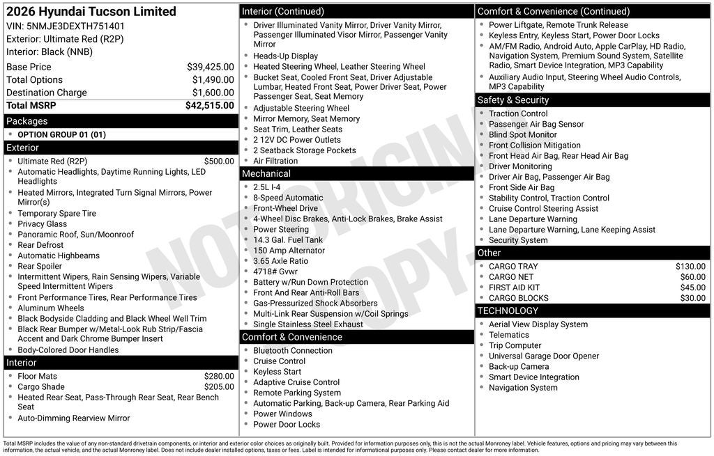 2026 Hyundai TUCSON Limited