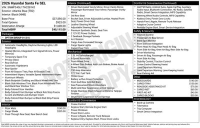 2026 Hyundai SANTA FE SEL FWD