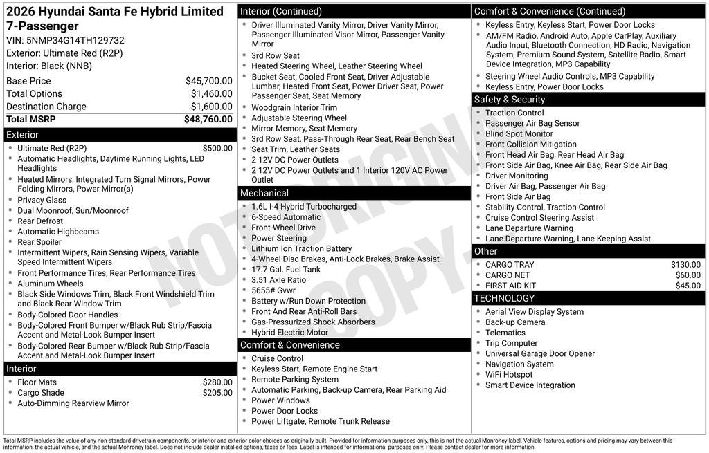 2026 Hyundai SANTA FE HYBRID Limited
