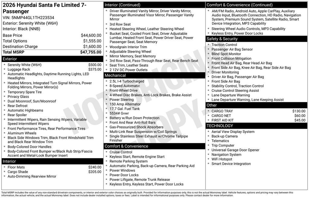 2026 Hyundai SANTA FE Limited