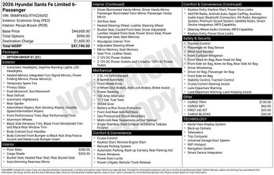 2026 Hyundai SANTA FE Limited