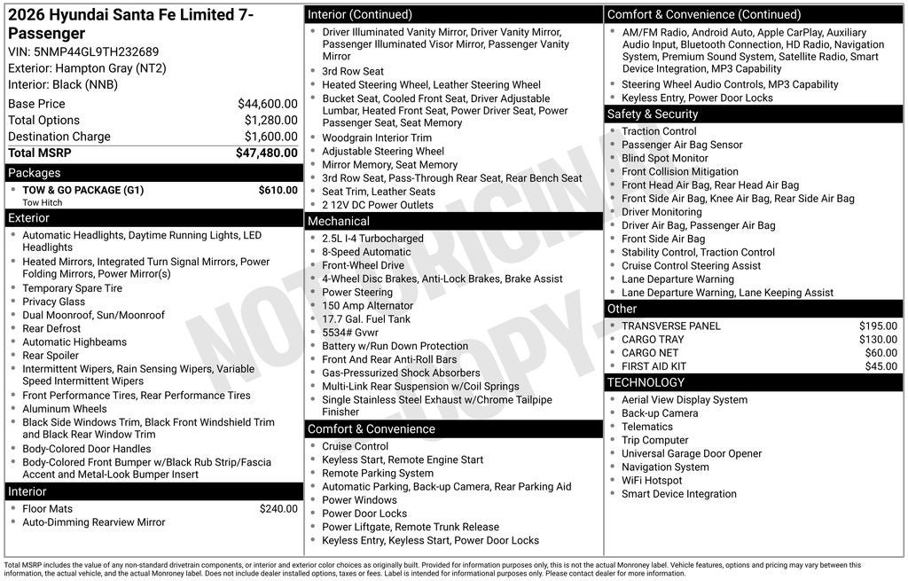 2026 Hyundai SANTA FE Limited
