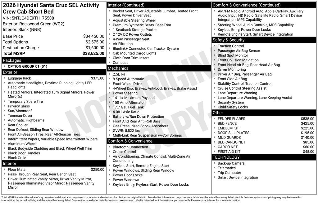 2026 Hyundai SANTA CRUZ SEL