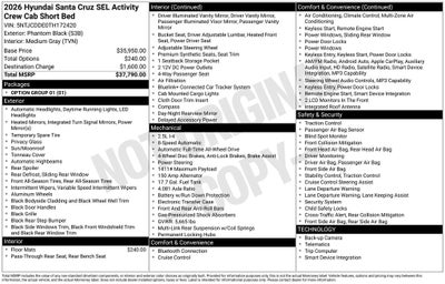 2026 Hyundai SANTA CRUZ SEL Activity AWD