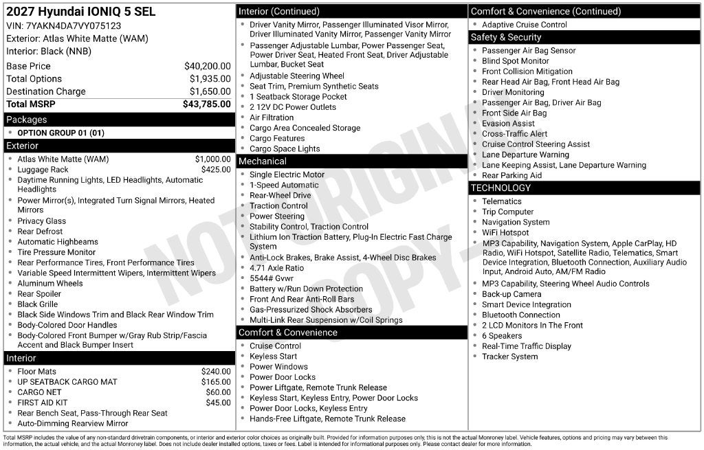 2027 Hyundai IONIQ 5 SEL