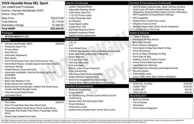 2026 Hyundai KONA SEL Sport