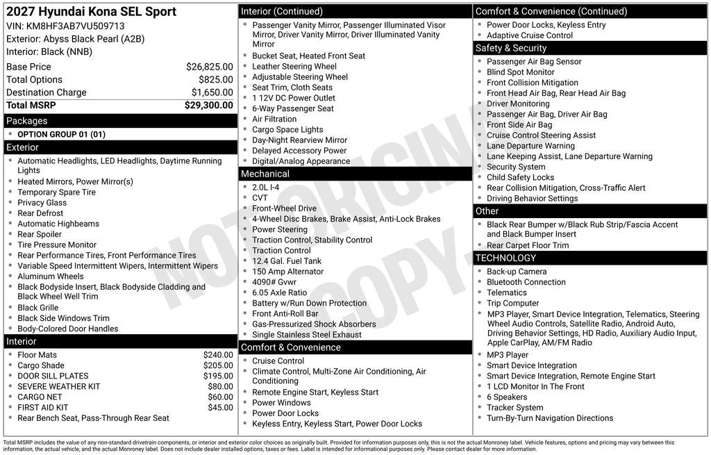 2027 Hyundai KONA SEL Sport