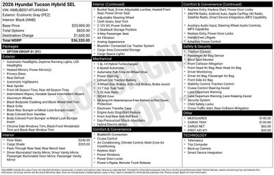 2026 Hyundai TUCSON HYBRID SEL