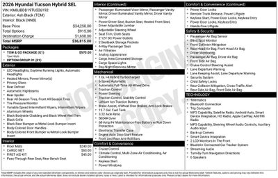 2026 Hyundai TUCSON HYBRID SEL