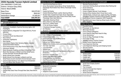 2026 Hyundai TUCSON HYBRID Limited