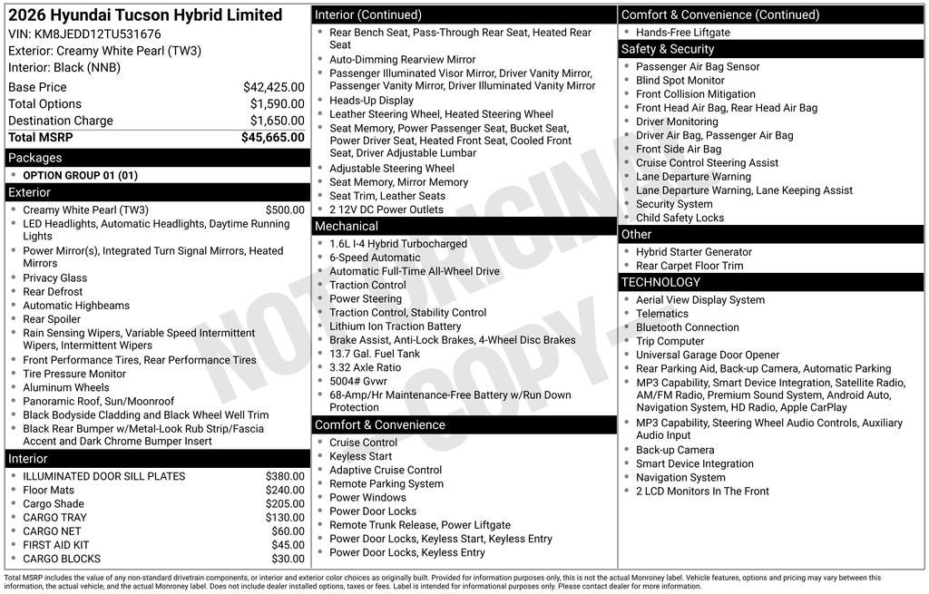 2026 Hyundai TUCSON HYBRID Limited