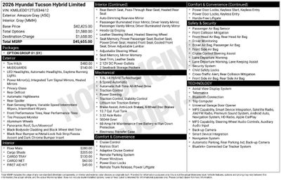 2026 Hyundai TUCSON HYBRID Limited