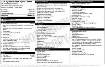 2026 Hyundai TUCSON HYBRID Limited