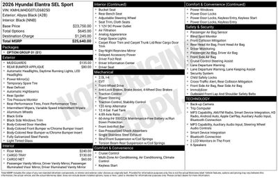2026 Hyundai ELANTRA SEL Sport