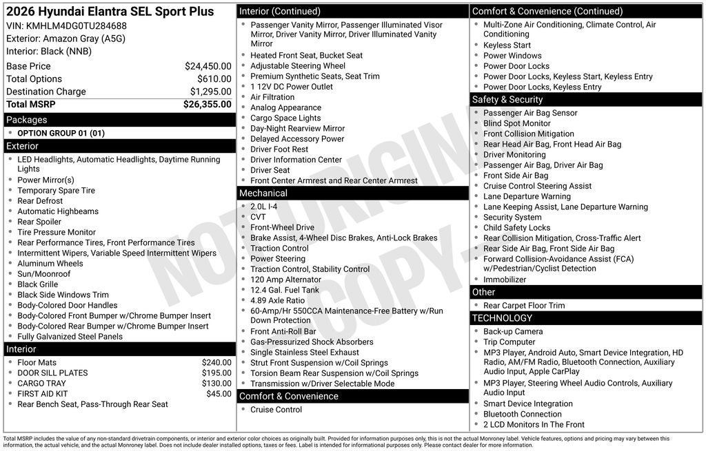 2026 Hyundai ELANTRA SEL Sport