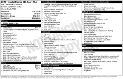 2026 Hyundai ELANTRA SEL Sport
