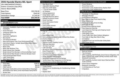 2026 Hyundai ELANTRA SEL Sport