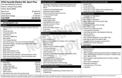 2026 Hyundai ELANTRA SEL Sport