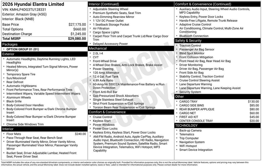 2026 Hyundai ELANTRA Limited