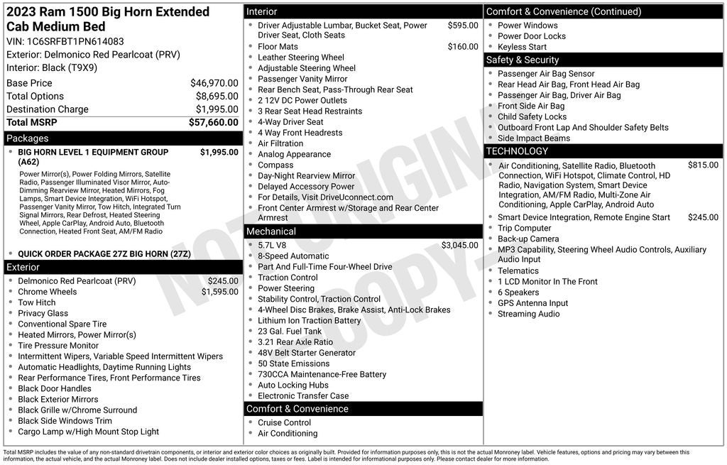 2023 RAM 1500 Big Horn/Lone Star