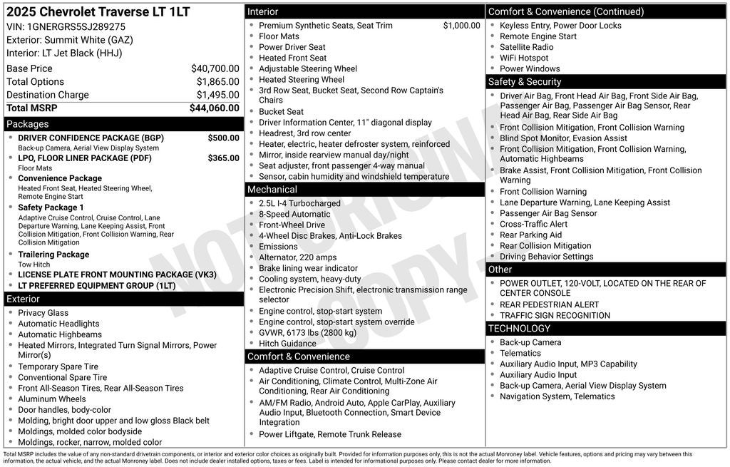 2025 Chevrolet Traverse LT 1LT